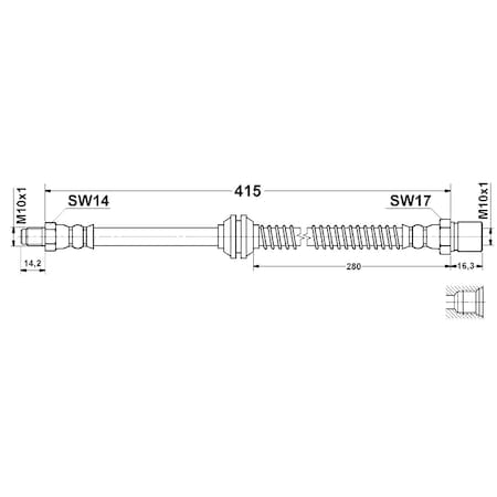 Ate Brake Hose, 331320 331320